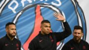 Neymar, Mbappé e Messi pelo PSG (foto: FRANCK FIFE / AFP)