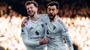 Jogadores do United durante comemoração  - Crédito: 