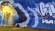 Grafite de Gabigol na Toca I foi vandalizado (foto: Reprodução)