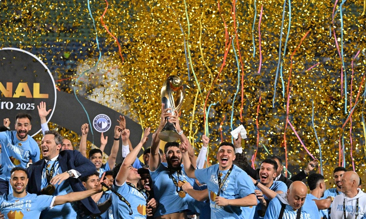 Pyramids foi campeão da CONCACAF (foto: Khaled DESOUKI / AFP)