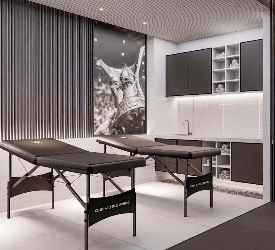 O projeto da nova estrutura de vestiário e academia na Cidade do Galo