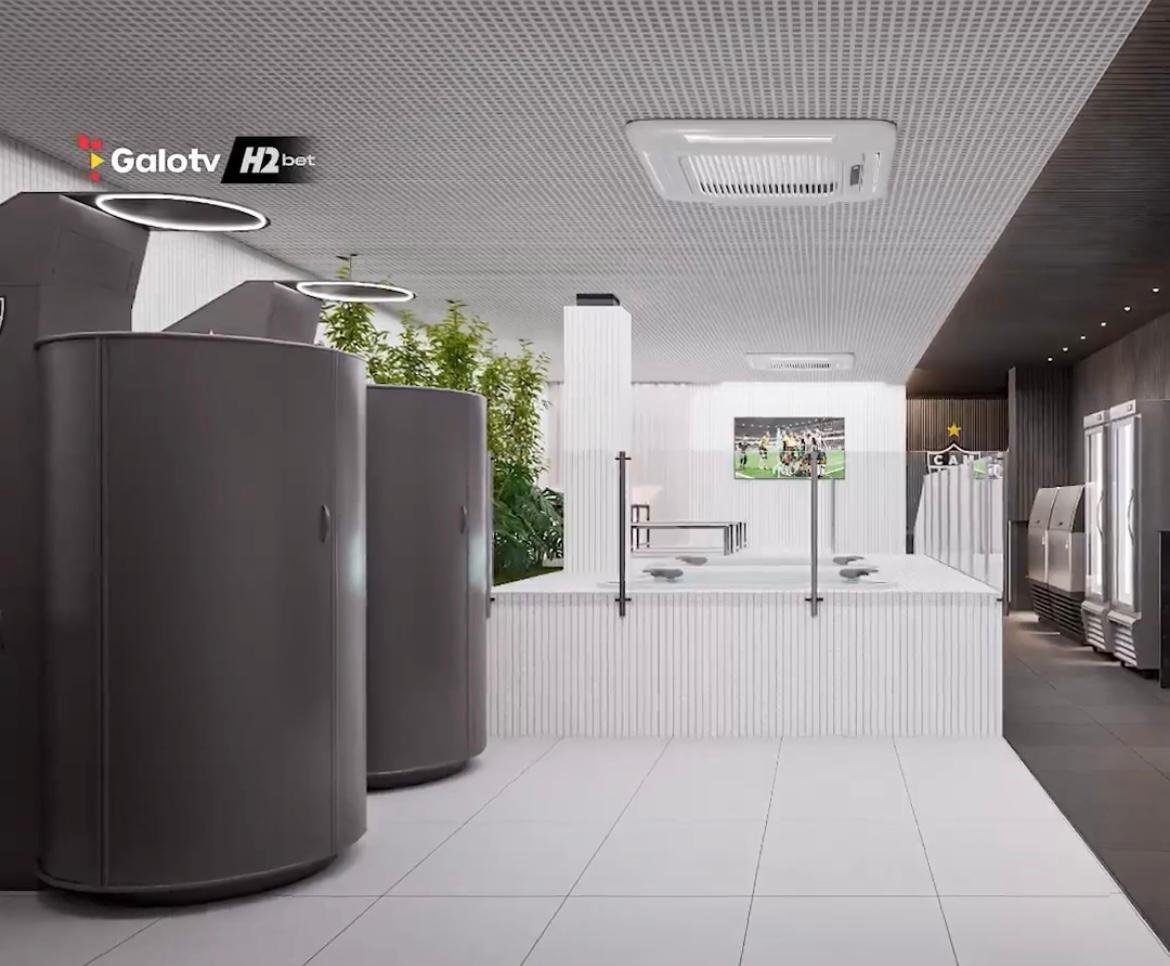 O projeto da nova estrutura de vestiário e academia na Cidade do Galo