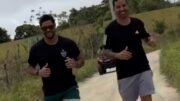 Hulk ao lado do personal trainer Hugo Araújo em corridas em Campina Grande, na Paraíba (foto: Reprodução/Instagram/Hugo Araújo)