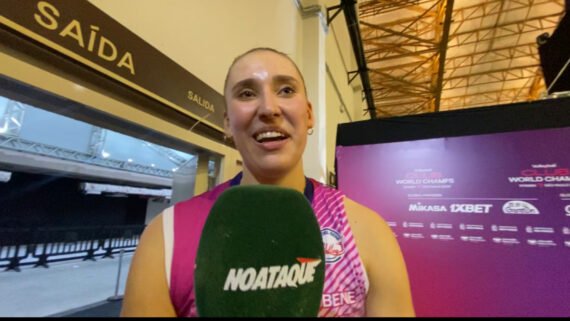 Antropova, oposta do Scandicci e da Itália, em entrevista ao No Ataque (foto: Rafael Cyrne/No Ataque)