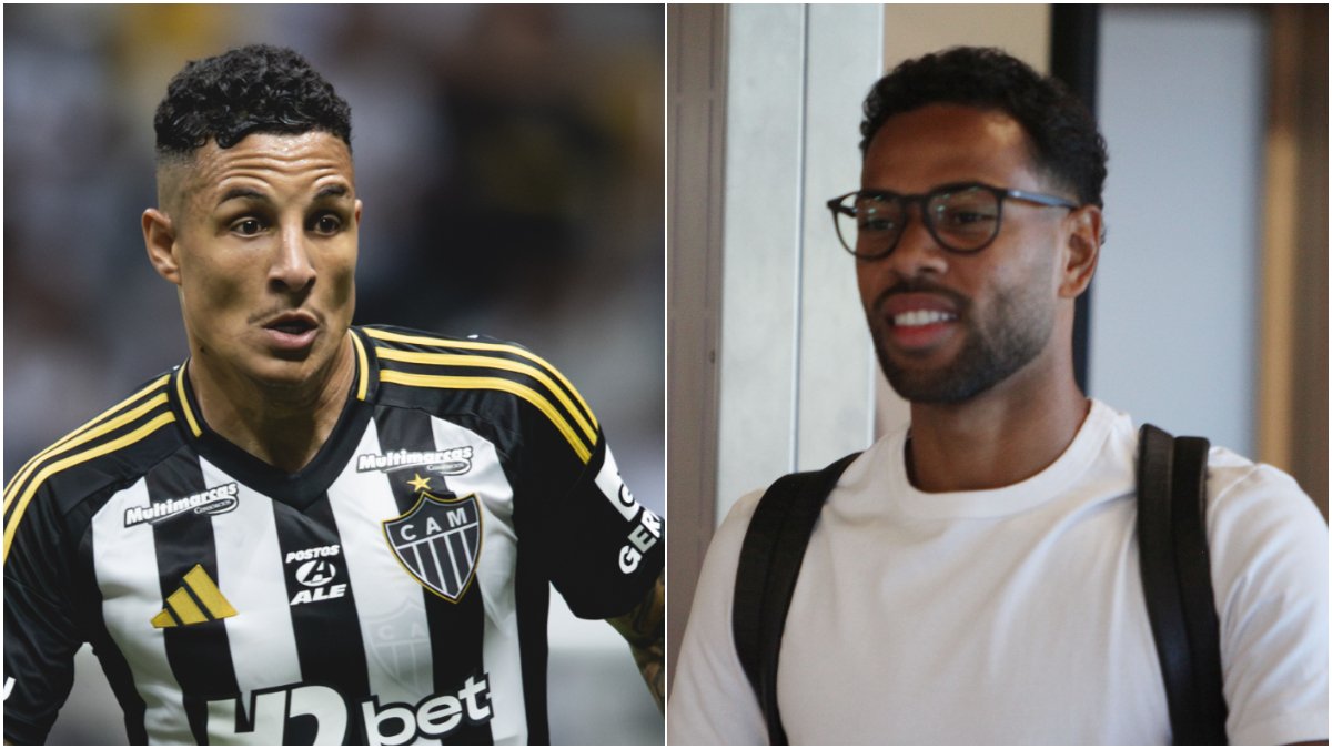 Guilherme Arana e Renan Lodi já foram titulares da Seleção Brasileira (foto: Pedro Souza/Atlético e Edesio Ferreira/EM/D.A Press)