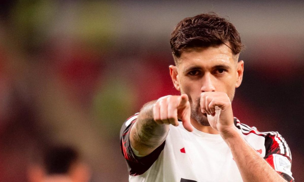 Arrascaeta marcou gol e dedicou para o filho, MIlano (foto: Divulgação/Flamengo)