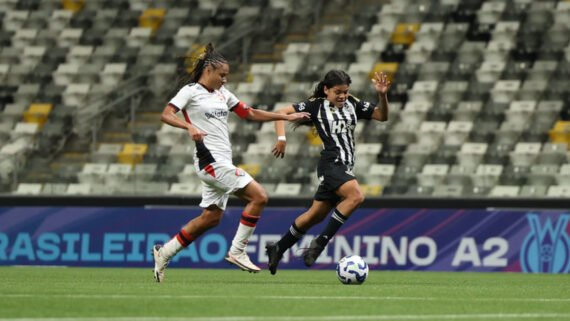 Atlético em jogo contra o Vitória na Arena MRV (foto: Daniela Veiga / Atlético)
