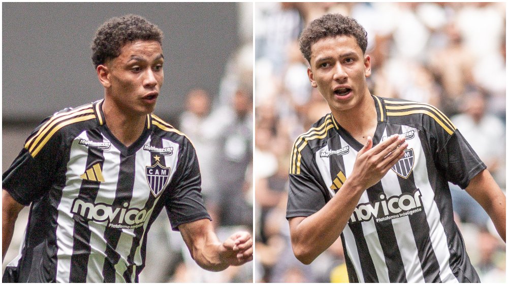 Samuel e Vinicius, irmãos que jogam juntos no Atlético (foto: Rafael Leandro / Atlético)