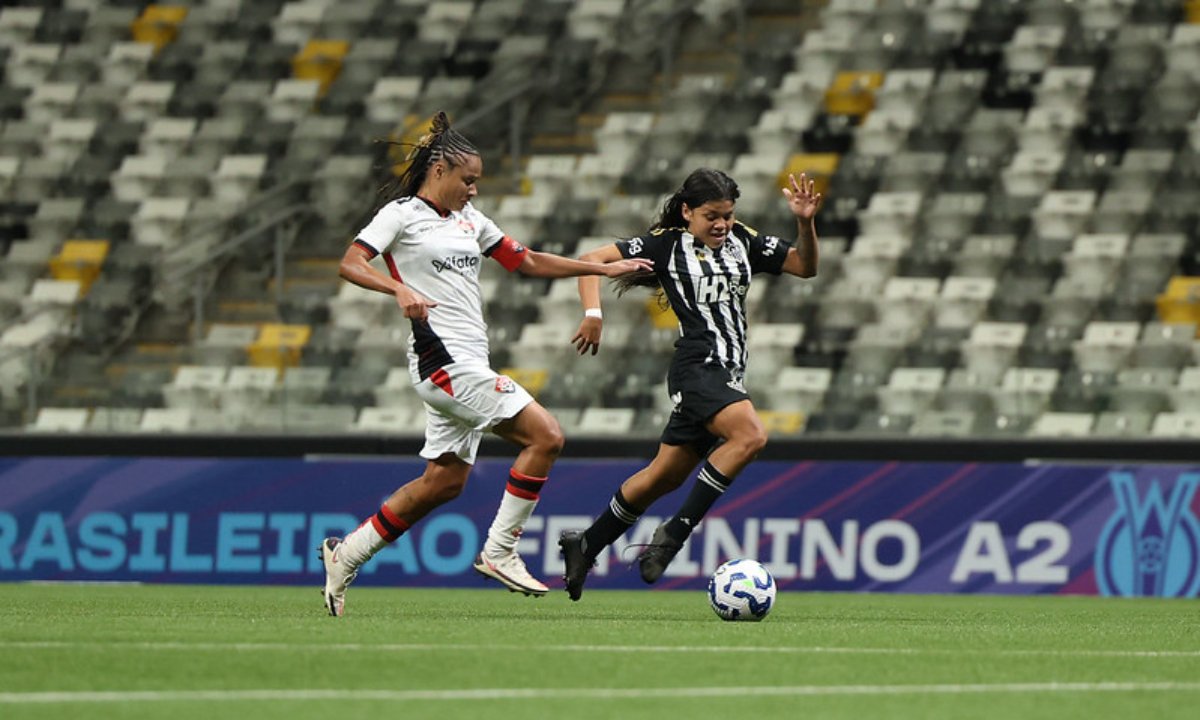 Atlético em jogo contra o Vitória na Arena MRV (foto: Daniela Veiga / Atlético)