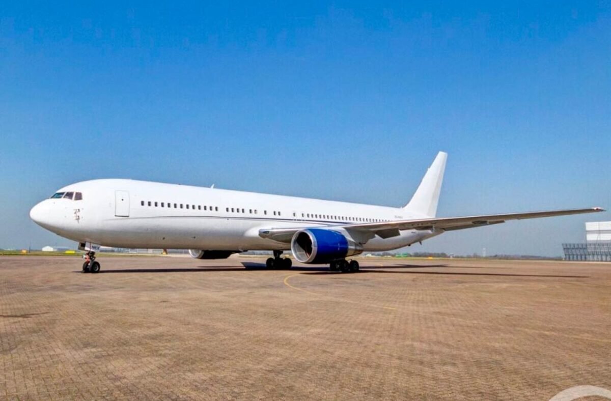 Avião em que jogadores do Flamengo viajarão para torneio intercontinental (foto: Aeronexus/Divulgação)