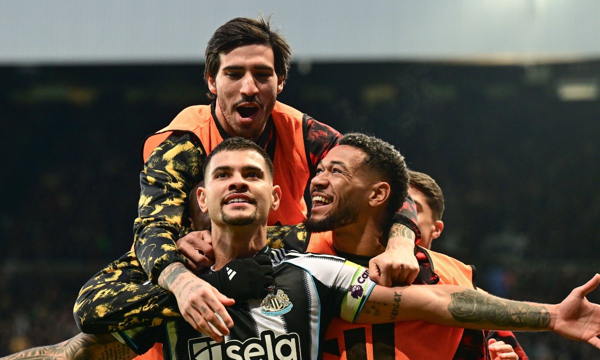 Bruno Guimarães fez gol olímpico (foto: Divulgação/Newcastle)