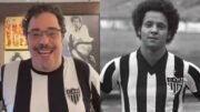 Casagrande vestiu camisa do Atlético para parabenizar Reinaldo (foto: Reprodução)