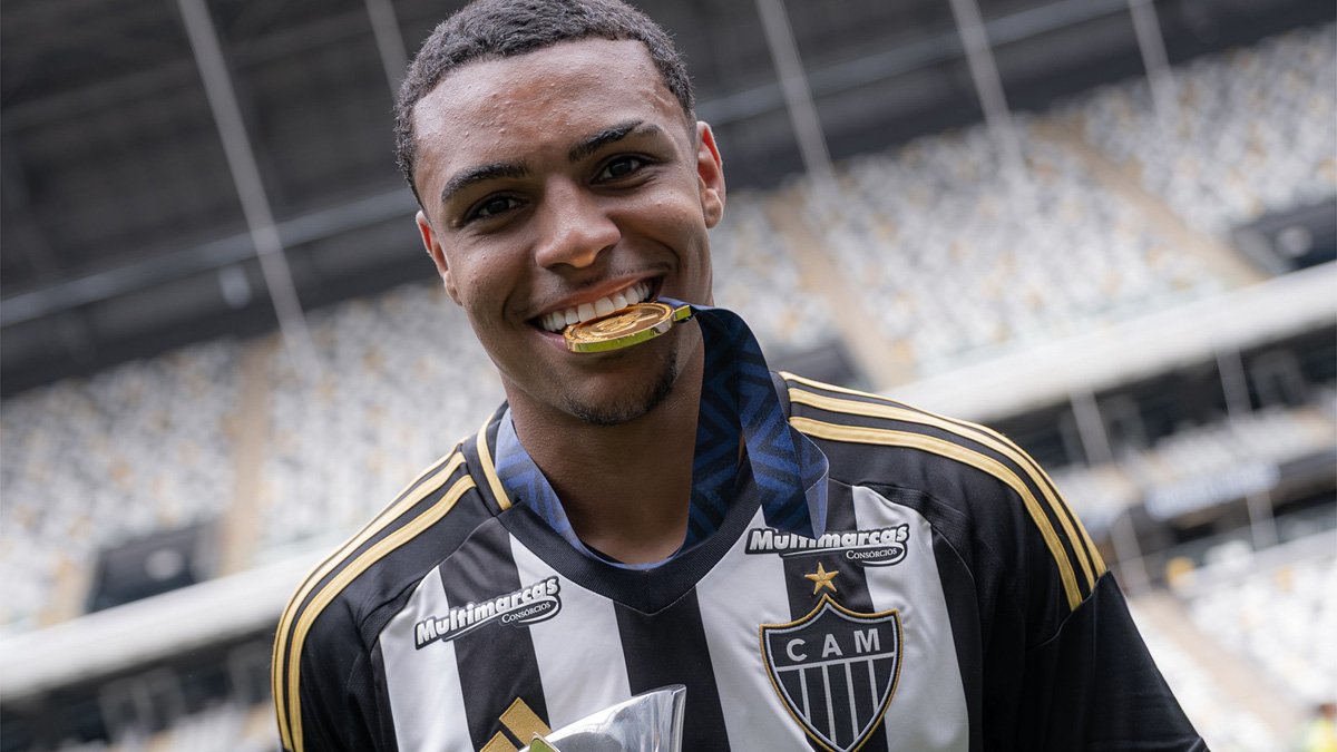 Cauã Soares, atacante sub-17 do Atlético (foto: Rafael Leandro / Atlético)