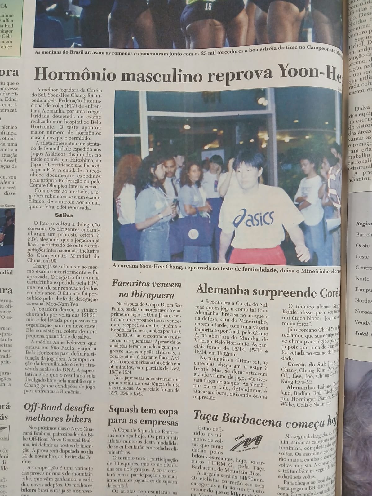 Trecho do Jornal Estado de Minas de 22/11/1994