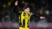 Diego García comemora gol pelo Peñarol (foto: Divulgação/Peñarol)