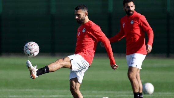 Egito em treino para a Copa Africana de Nações (foto: AFP)