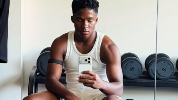 Endrick na academia (foto: Reprodução/Instagram)