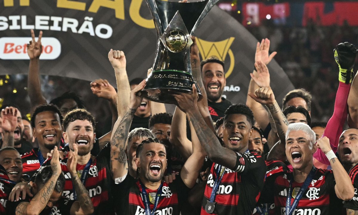 Flamengo foi campeão brasileiro (foto: Mauro PIMENTEL / AFP)