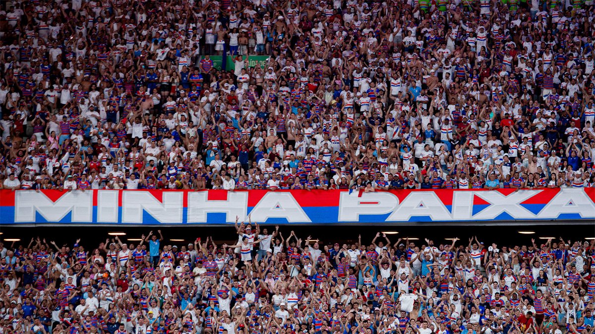 Torcida do Fortaleza na Arena Castelão (foto: Mateus Lotif/Fortaleza)