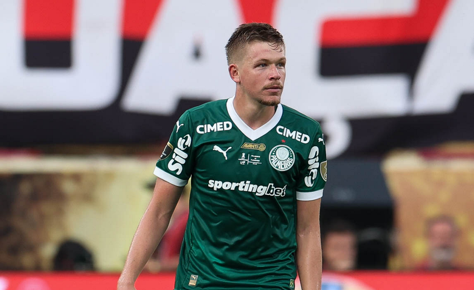 Bruno Fuchs em jogo pelo Palmeiras (foto: Cesar Greco/Palmeiras/by Canon)