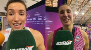 Gabi Guimarães em Antropova em entrevistas ao No Ataque após final do Mundial de Clubes Feminino de Vôlei (foto: Rafael Cyrne/No Ataque)