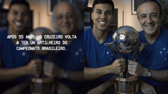 Kaio Jorge e Tostão feitos por IA (foto: Reprodução)