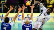 López em ação pelo Osaka Blueton contra o Cruzeiro no Mundial de Clubes de Vôlei (foto: Divulgaão/FIVB)