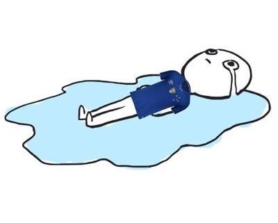 desenho mostra cruzeirense deitado em cima de poça de lágrimas (foto: Reprodução/X)