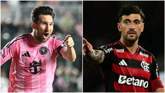 Messi e Arrascaeta foram os mais votados no prêmio Rei da América (foto: CHANDAN KHANNA / AFP e Pablo PORCIUNCULA / AFP)