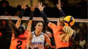 Osasco e Praia Clube em ação no Mindial de Clubes Feminino de Vôlei (foto: Divulgação/FIVB)