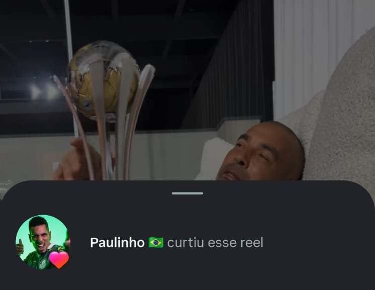 Paulinho curtiu post de Sheik (foto: Reprodução)