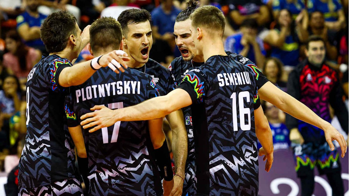 Perugia comemora ponto no Mundial de Clubes Masculino de Vôlei (foto: Divulgação/FIVB)