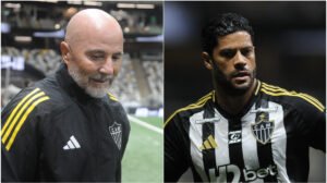 Sampaoli e Hulk no Atlético - Crédito: 