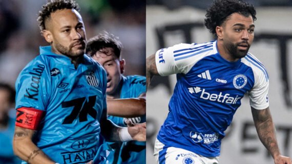 Neymar e Gabigol (foto: Léo Piva/Santos e Marco Galvão/Cruzeiro)