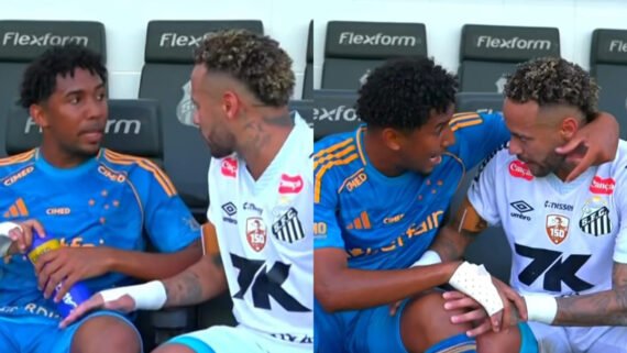 Ryan Guilherme e Neymar (foto: Reprodução/Globo)