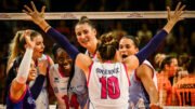 Scandicci comemora ponto contra o Osasco (foto: Divulgação/FIVB)