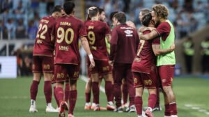 Soteldo comemora gol pelo Fluminense contra o Grêmio - Crédito: 