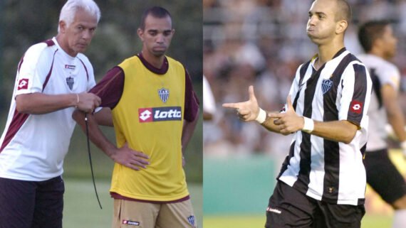 Fotos do início de Diego Tardelli no Atlético (foto: Paulo Filgueiras e Jorge Gontijo/Arquivo EM)