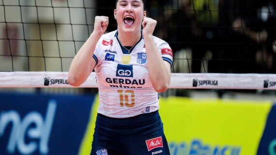 Vallentina Biondo, jogadora de vôlei do Minas (foto: Hedgard Moraes/MTC)