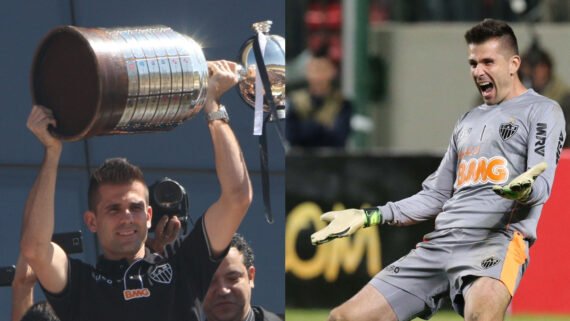 Victor, ídolo do Atlético (foto: Edésio Ferreira e Rodrigo Clemente/Arquivo Estado de Minas)