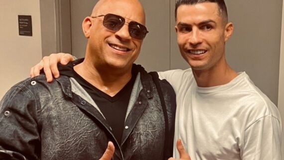 Vin Diesel publicou foto ao lado de Cristiano Ronaldo (foto: Redes sociais Vin Diesel/Reprodução)