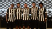 Alan Minda, Renan Lodi, Maycon, Vitor Hugo e Angelo Preciado, reforços do Atlético (foto: Tulio Santos/EM/D.A.Press.)