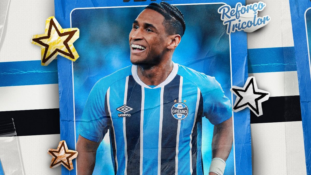 Anúncio da contratação de Tetê pelo Grêmio (foto: Reprodução)