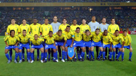 Elenco da Seleção Brasileira na Copa do Mundo de 2002 (foto: PAULO PINTO/AE)