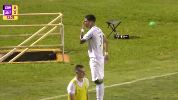 O zagueiro Luis Henrique fez o terceiro gol do América (foto: Reprodução)