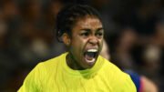 Bruna de Paula, jogadora da Seleção Brasileira Feminina de Handebol (foto: Aris MESSINIS / AFP)