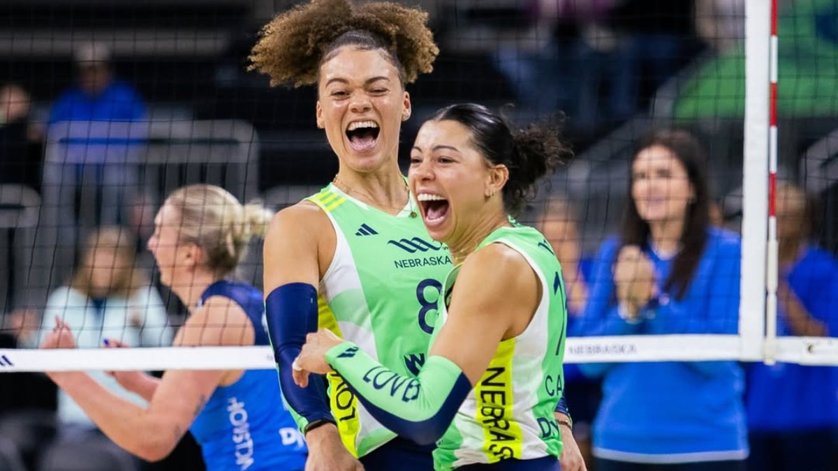 Carolana em quadra pelo Nebraska (foto: Reprodução Instagram)