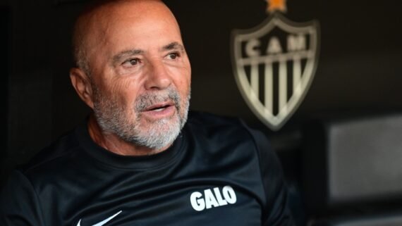 Jorge Sampaoli antes do primeiro jogo do Atlético em 2026 (foto: Leandro Couri/EM/D.A. Press)