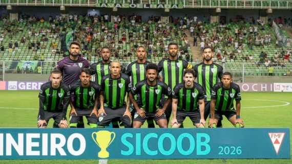 América em jogo do Campeonato Mineiro (foto: Mourão Panda/América)