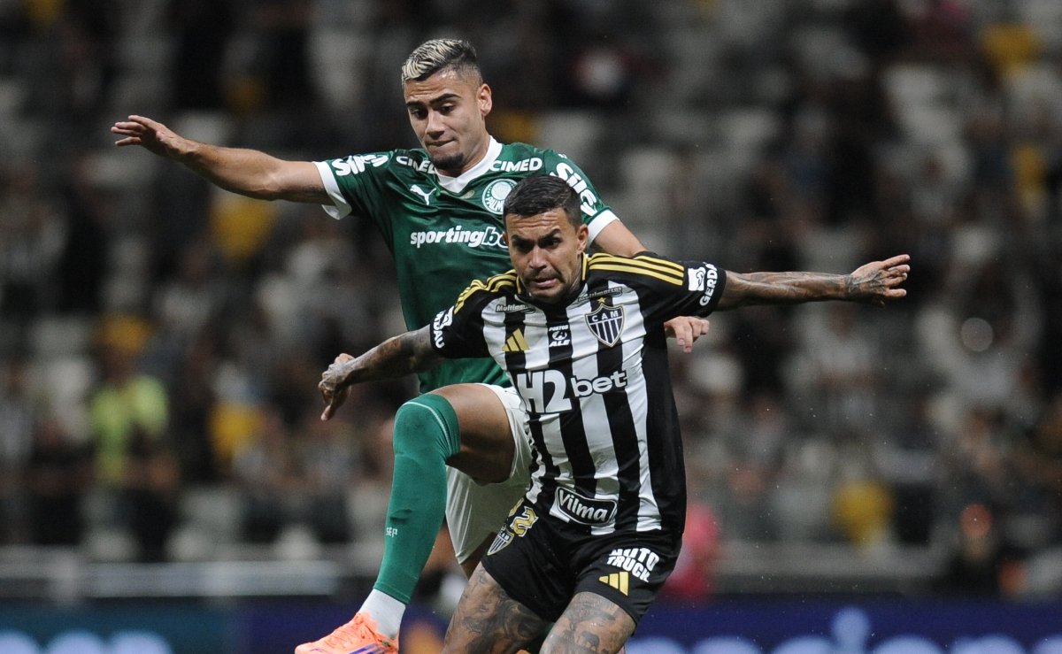 Atlético tenta superar retrospecto ruim diante do Palmeiras na Arena MRV (foto: Alexandre Guzanshe/EM/D.A. Press)